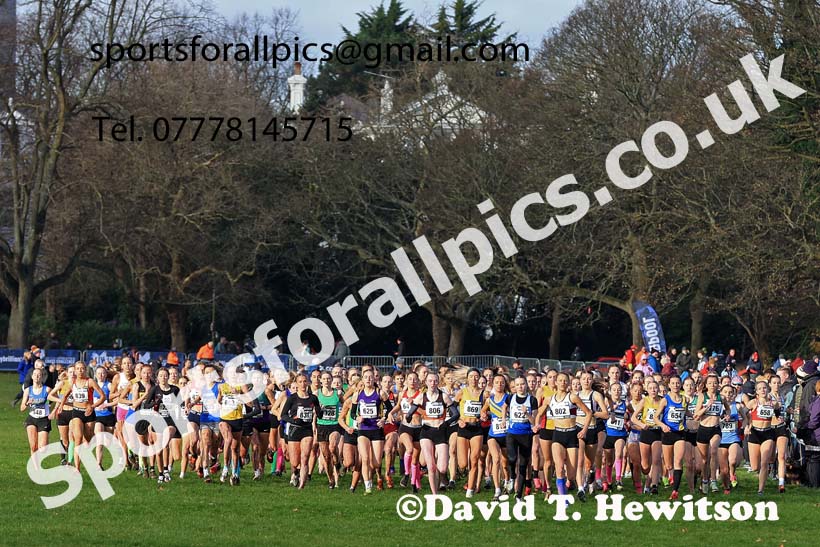 Womens Under-17s and IAAF Junior Women (Under-20s), 2023 British Athletics Cross Challenge, Sefton Park, Liverpool. Photo: David T. Hewitson/Sports for All Pics